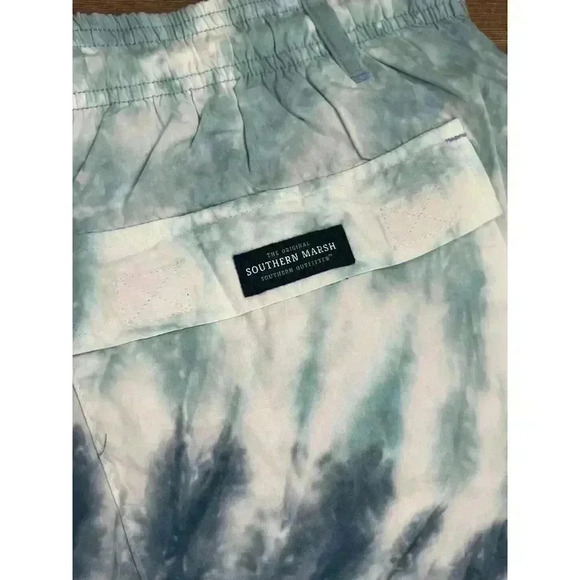Southern Marsh Austin Tie Dye Swim Trunks Mesh Lined Men's XL Blue NWT 6" Inseam - Picture 11 of 12